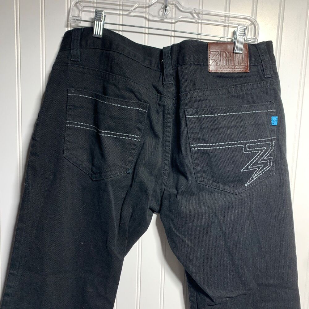 Third Rail Mens 36x32 Black Denim Y2k Straight Leg Jeans Streetwear View 4